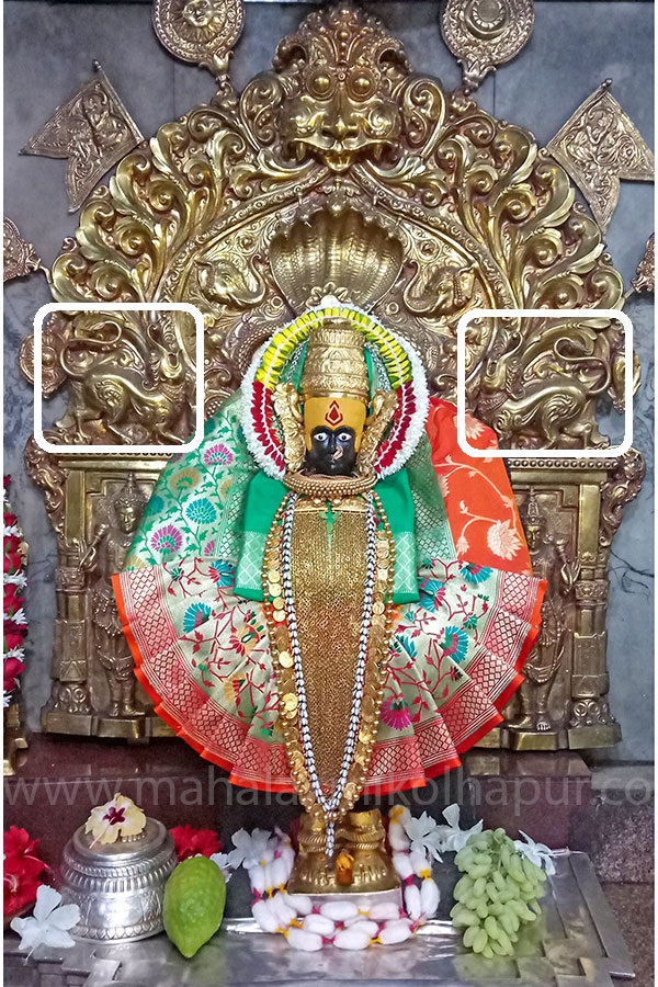 Mahalakshmi with Makara on back