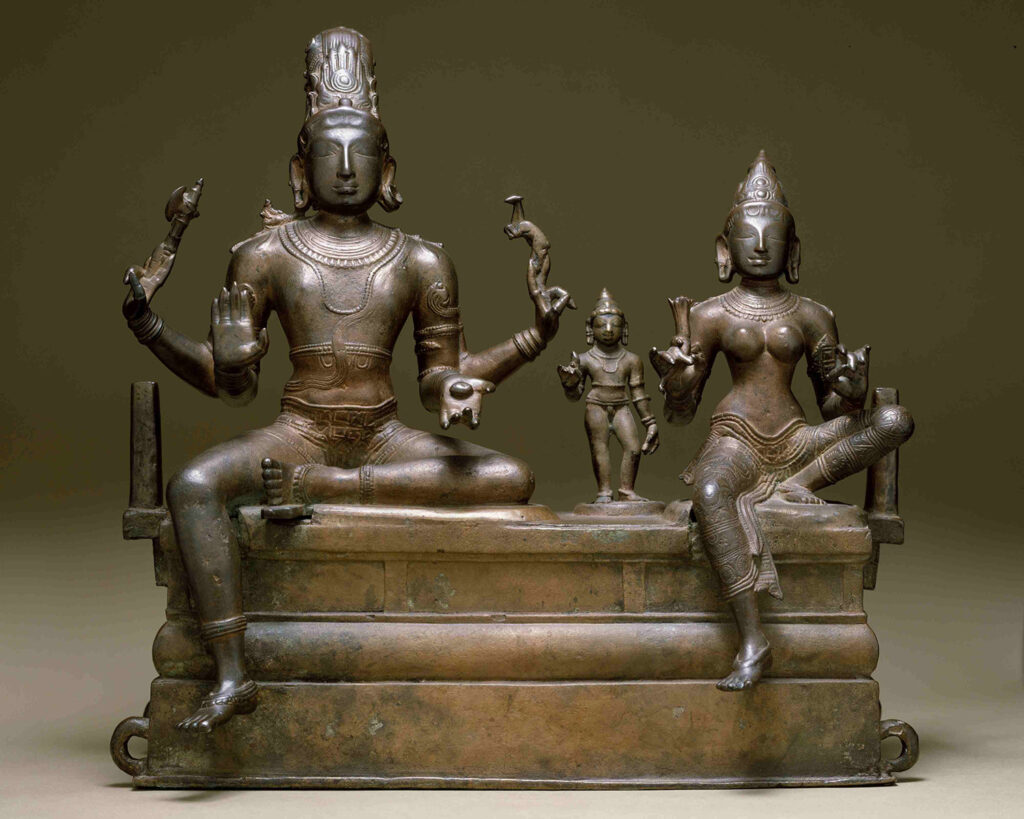 Skanda, Parvati and Shiva with the Deer