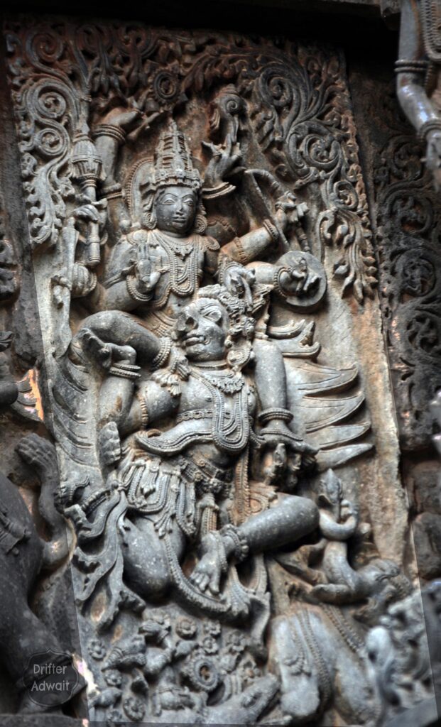 Gajendra Moksha, Hoysaleshwar Temple, Halebeedu, Karnataka.