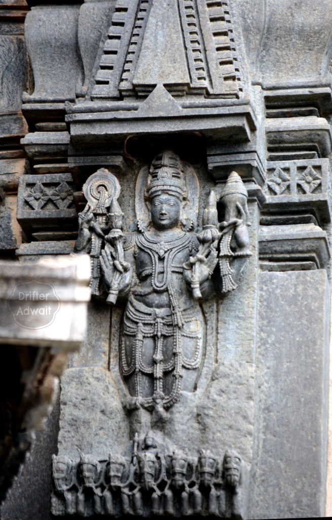 Surya on a chariot, driven by the Arun, Chennakeshava temple, Belur, Karnataka