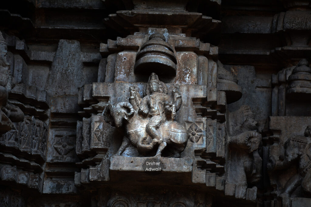 Agni on ram Kopeshwar Temple, Khidrapur, Maharashtra