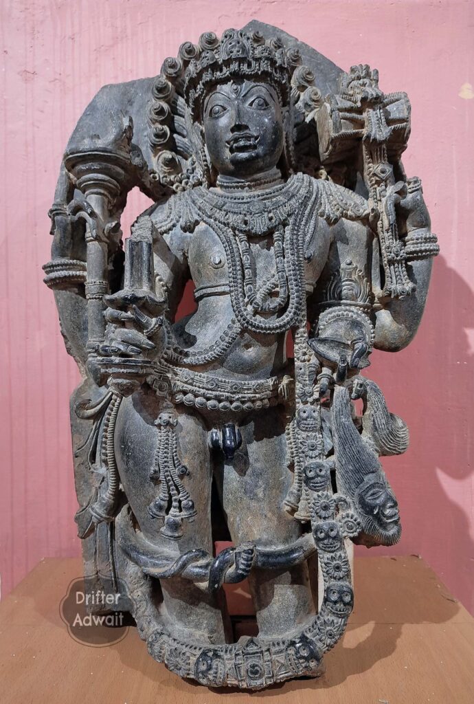 Bhairav holding Brahma's head