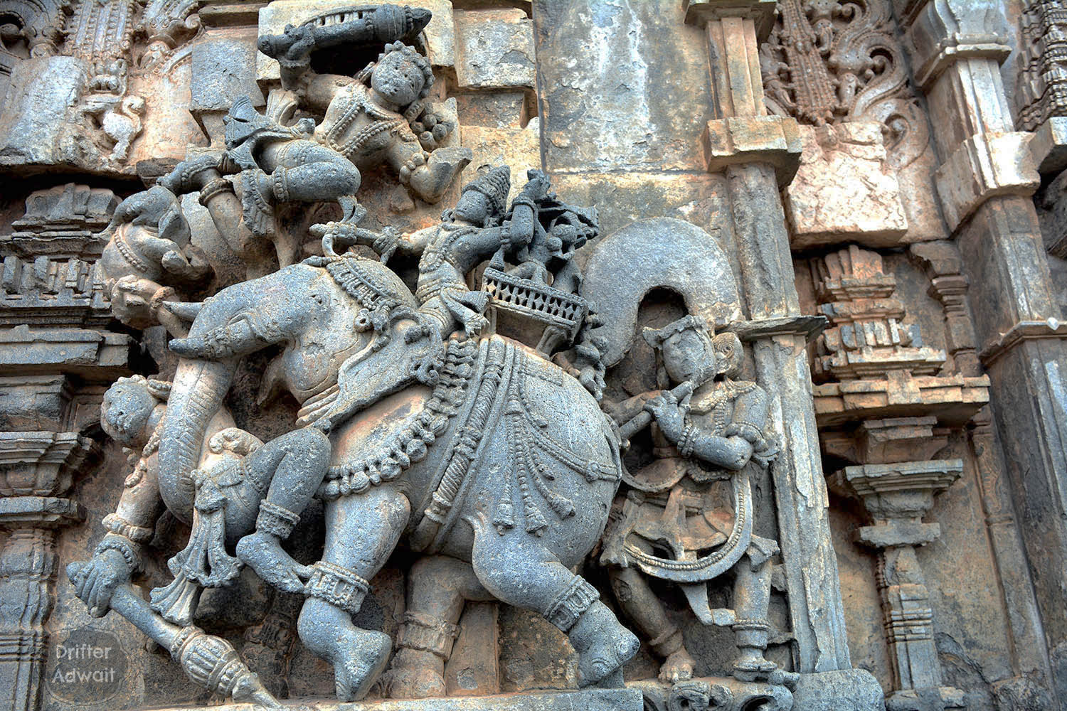 Arjuna, Bhima and Bhagadatta