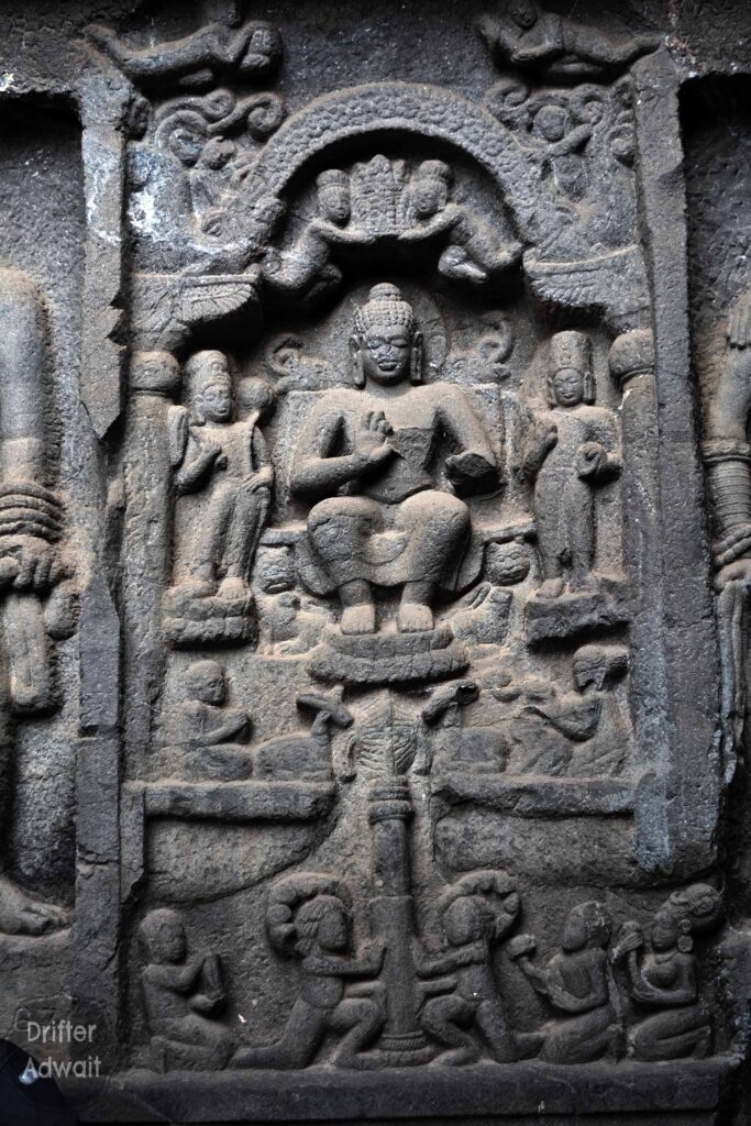 Buddha in Pralamba Padasana, Karla Entrance