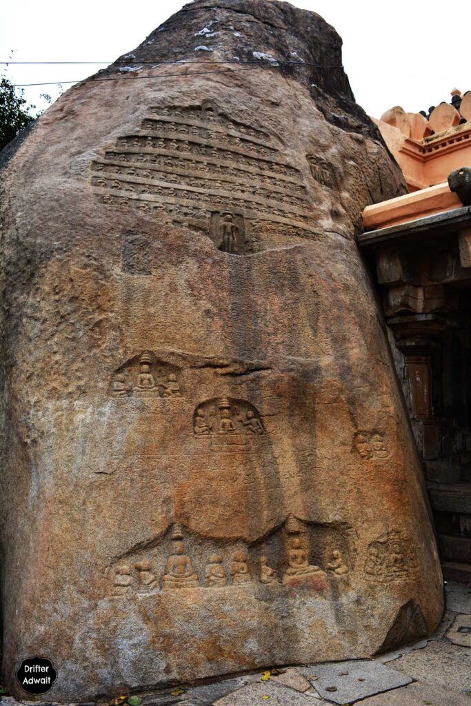 Jain Tirthankars carved on Boulders
