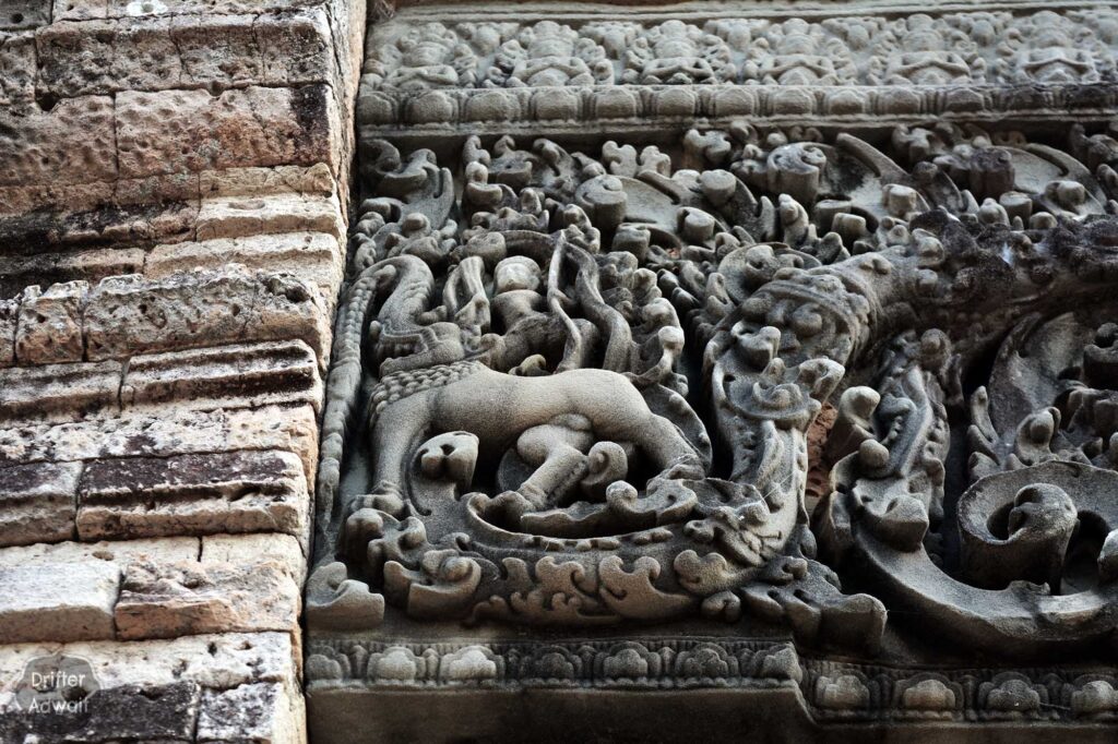 Lintel with Varuna Riding a Makara, East Mebon