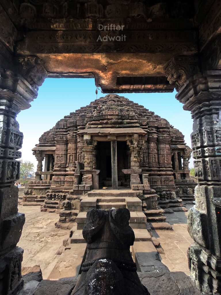 Gondeshwar temple Nandi mandap