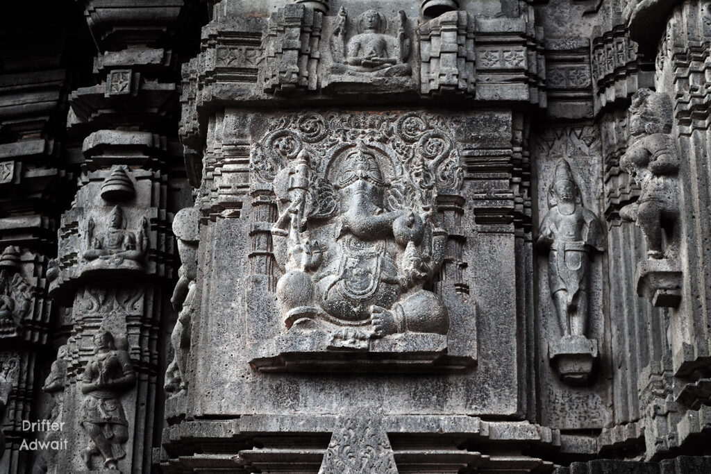 Ganapati On Outer Walls Kopeshwar Temple, Khidrapur, Maharashtra
