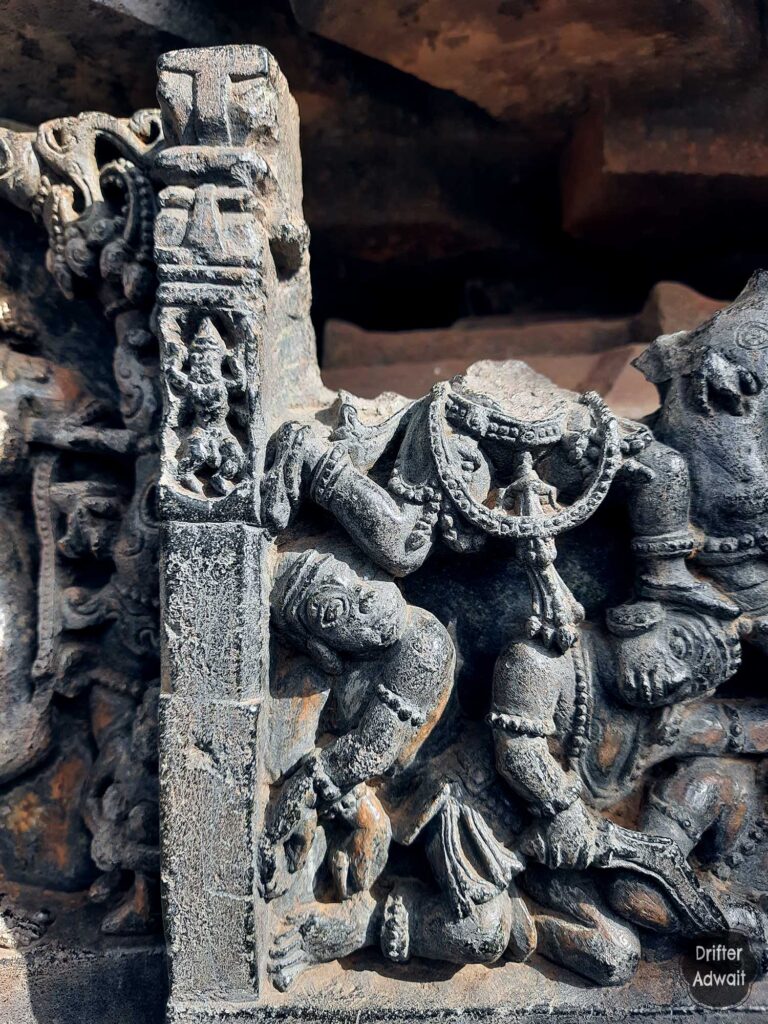 Narsimha being emerged from the Pole