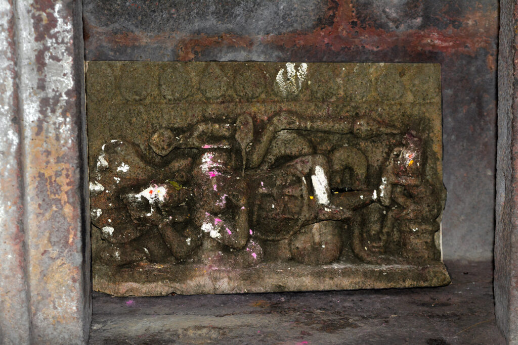 Brahma emerging from the Naval of Vishnu, Pateshwar Caves, Satara, Maharashtra
