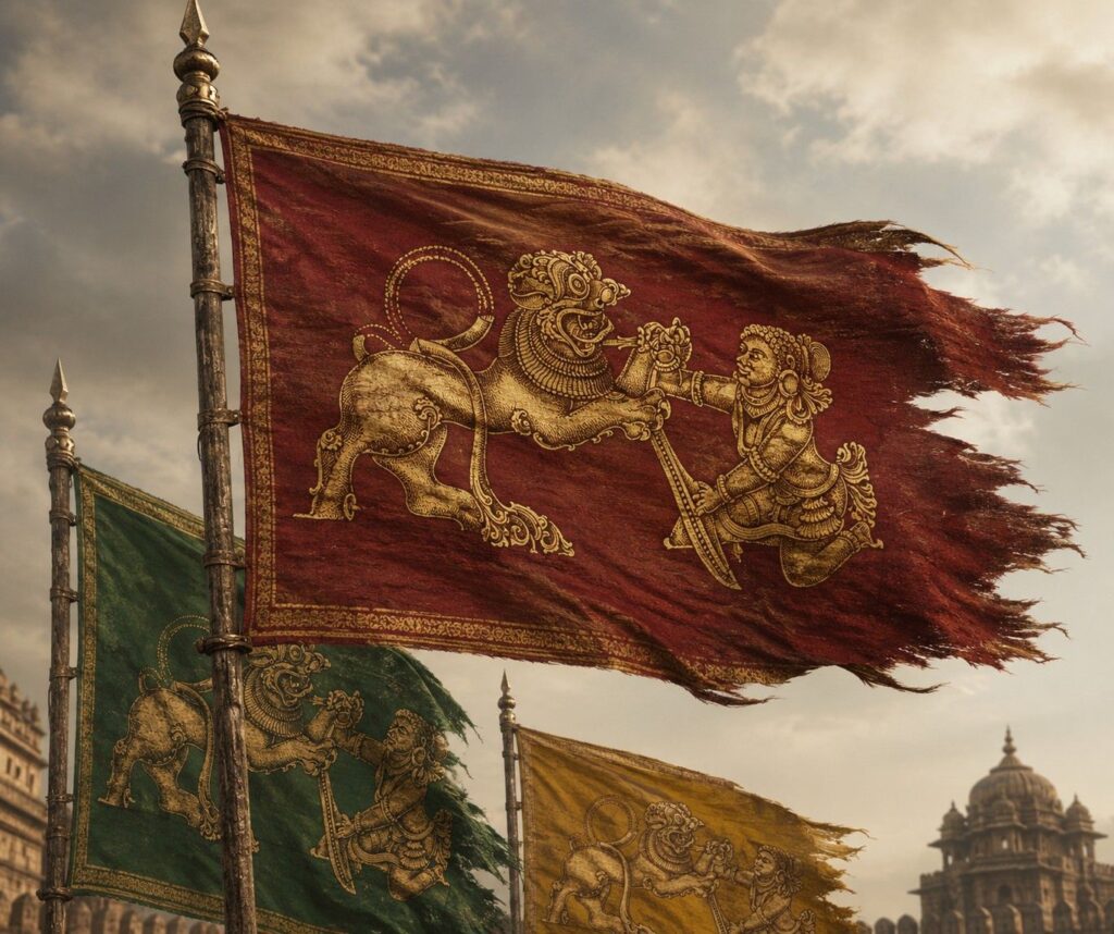 Ancient Hoysala Flag Concept Inspired by Sala Killing the Tiger
