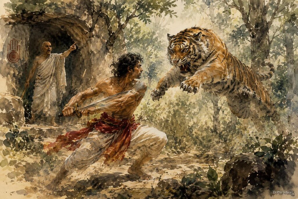 Concept Art Inspired by the Story of Sala Killing the Tiger
