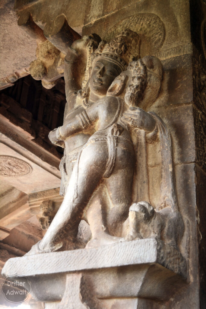 embrace, Durga Temple, Aihole, Karnataka