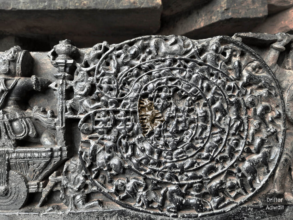 Chakravyuva Panel, Hoysaleshwar temple, Halebidu